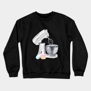 Mixer Kitchen Cooking Tool With Macaroons Crewneck Sweatshirt